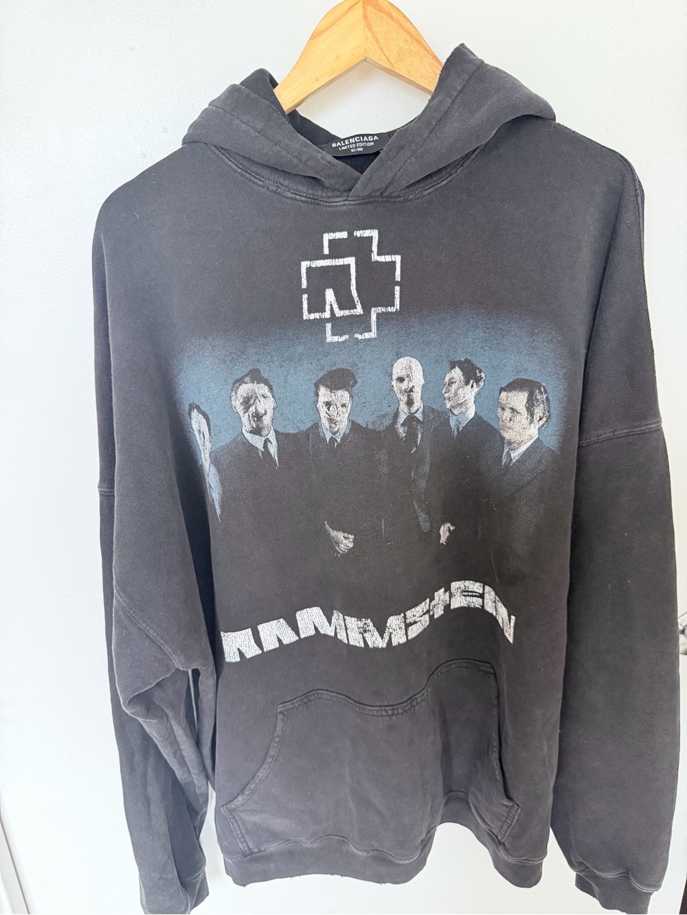 Balenciaga Limited Edition Black Graphic Pullover Hoodie 92/300 size S